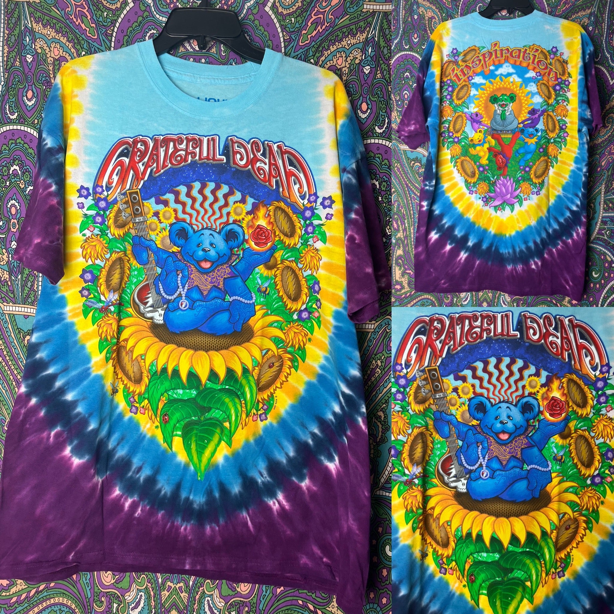 Grateful Dead 'Blue Sunflower Bear' Tee