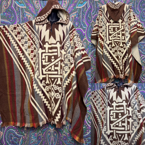Griz Alpaca Poncho - Natural