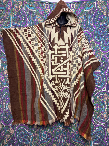 Griz Alpaca Poncho - Natural
