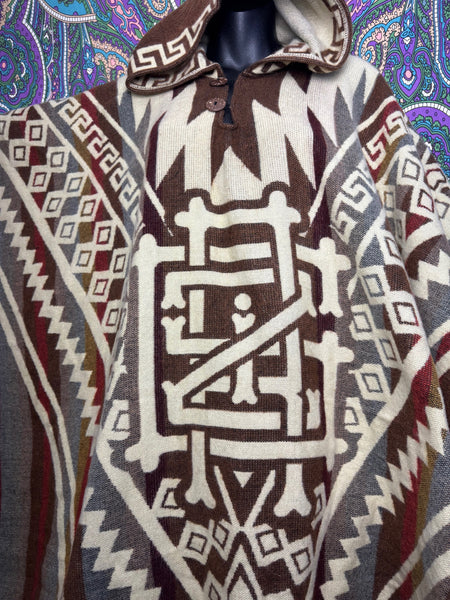 Griz Alpaca Poncho - Natural