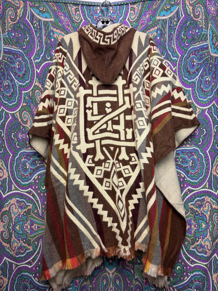 Griz Alpaca Poncho - Natural