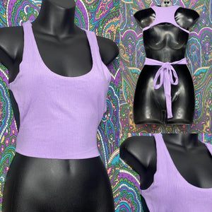 Tie back crop - Lavender