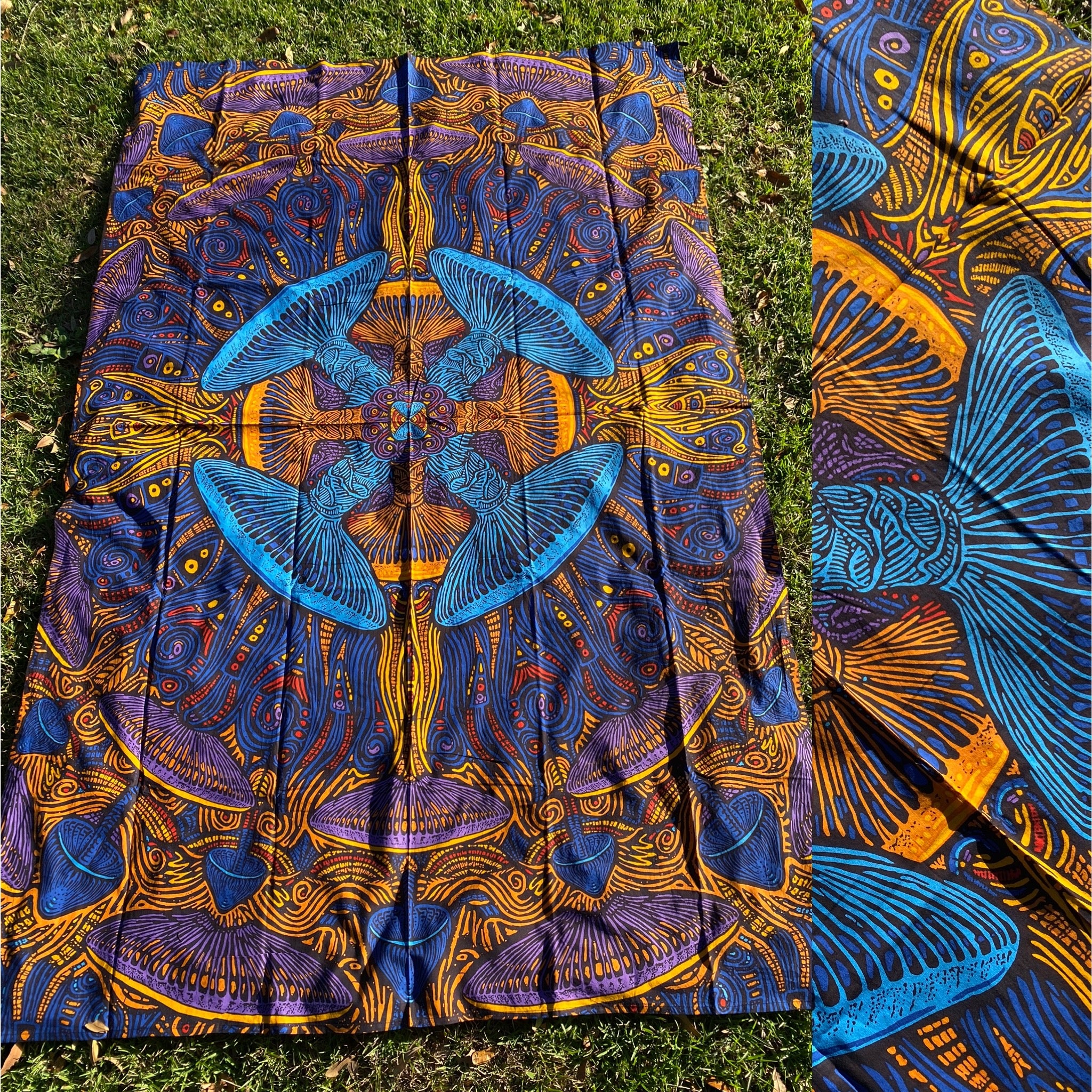 Trippy Shrooms 3D Tapestry