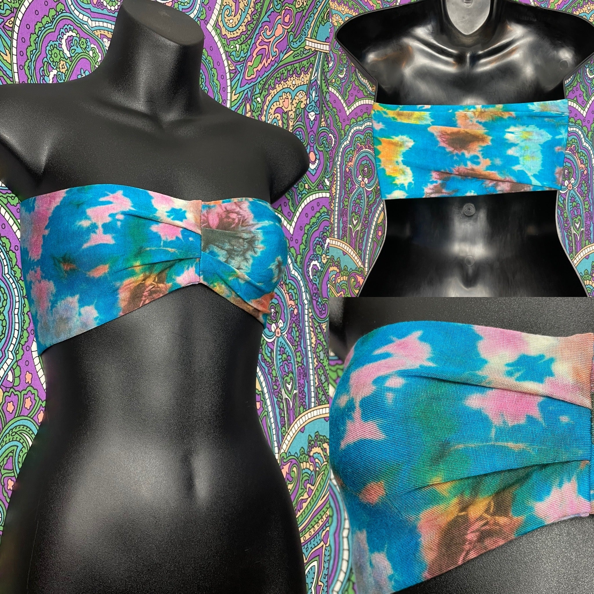 Tie dye Bandeau - Turquoise