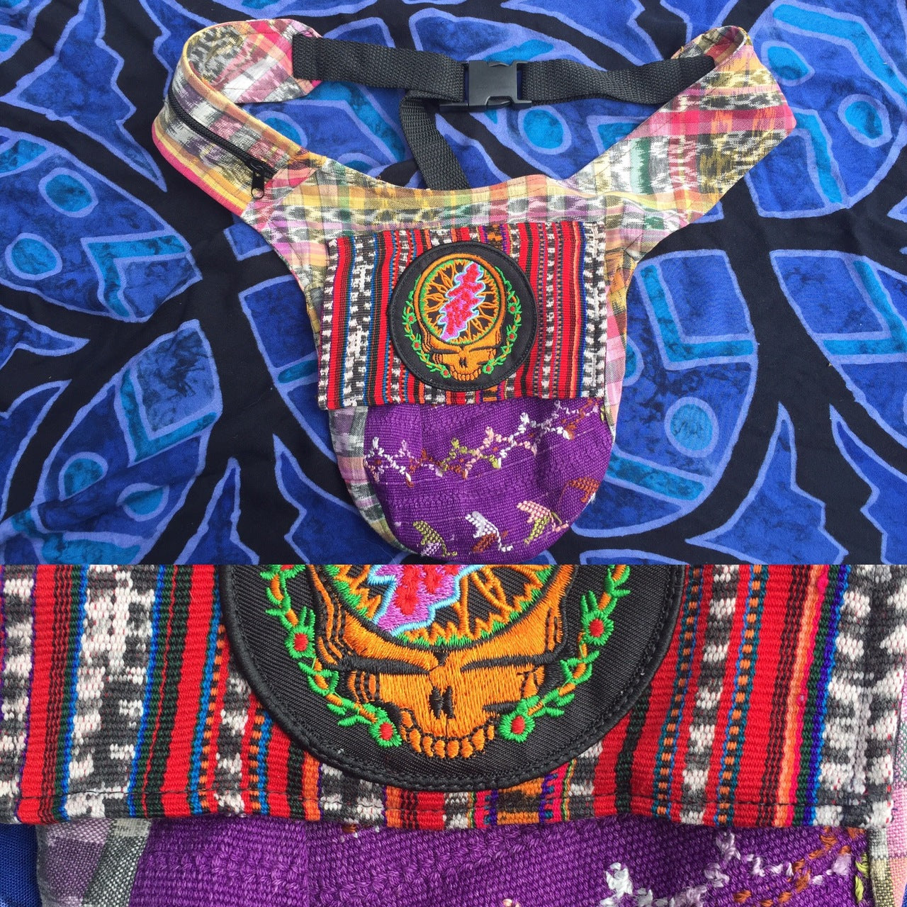 Grateful Dead patchy Woven Saddlebag - Medium (Design H)