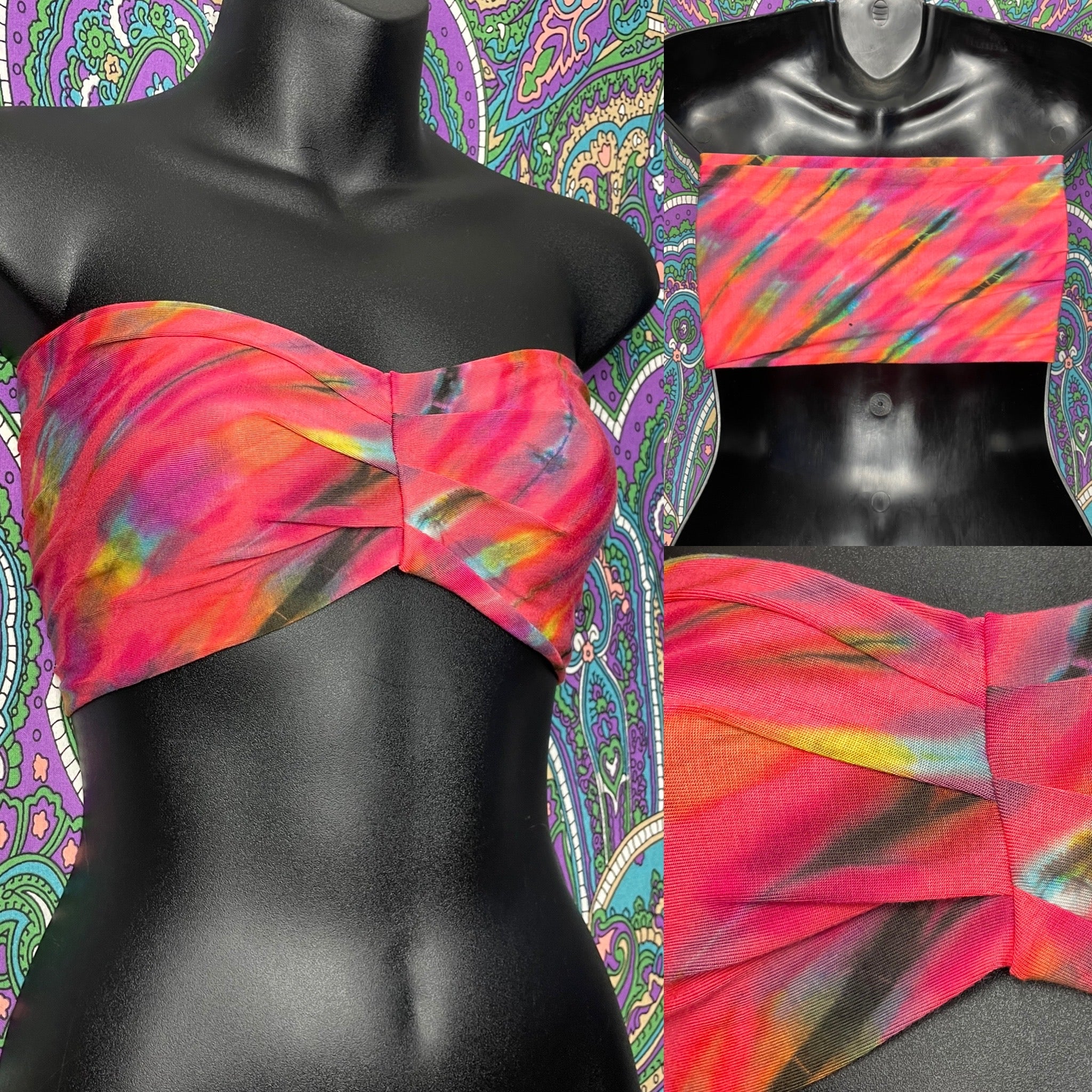 Tie dye Bandeau -Pink