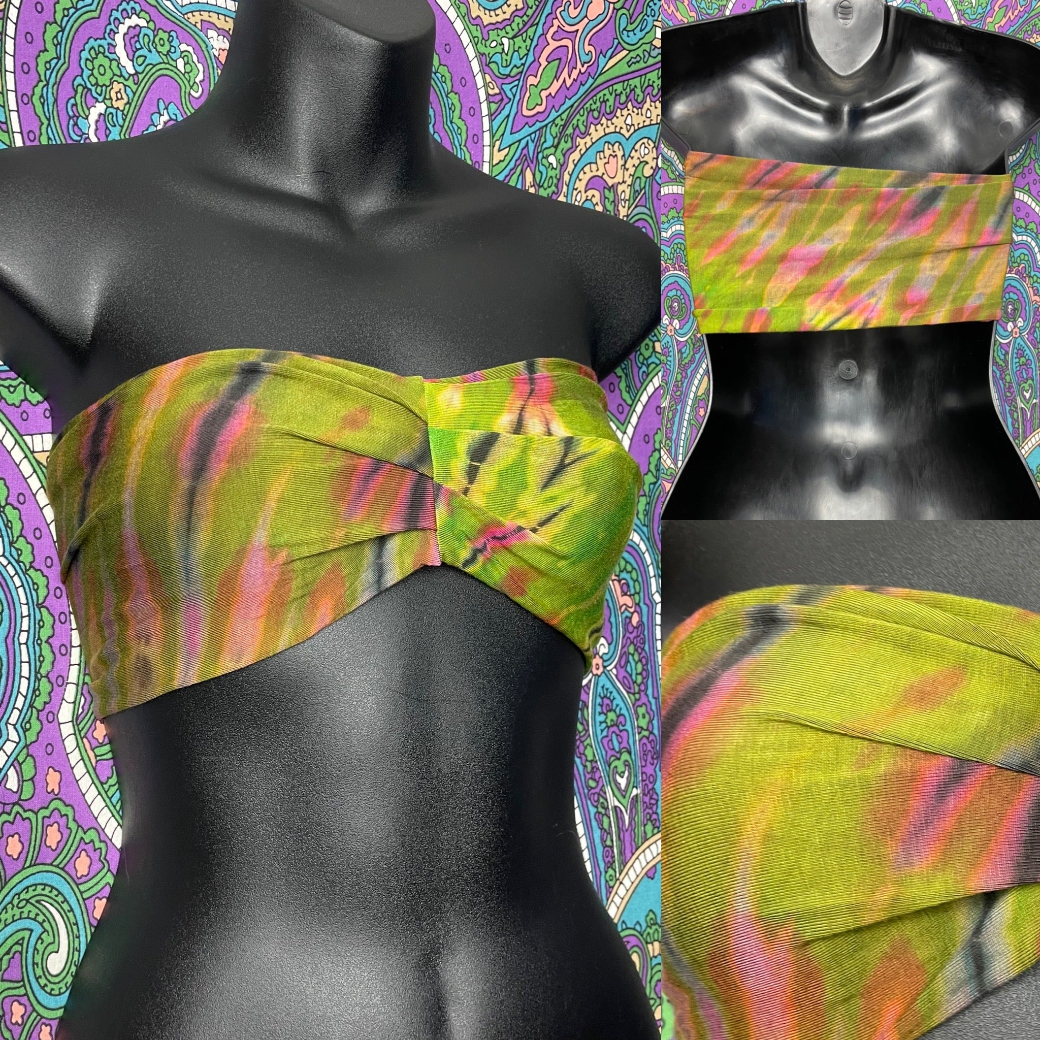 Tie dye Bandeau - Chartreuse