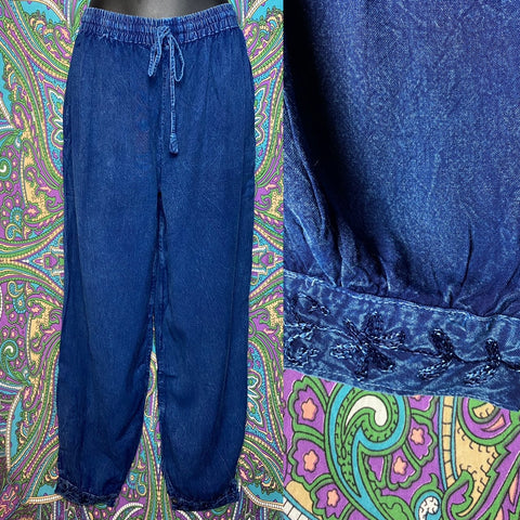 Blue Pocket Harem Pants