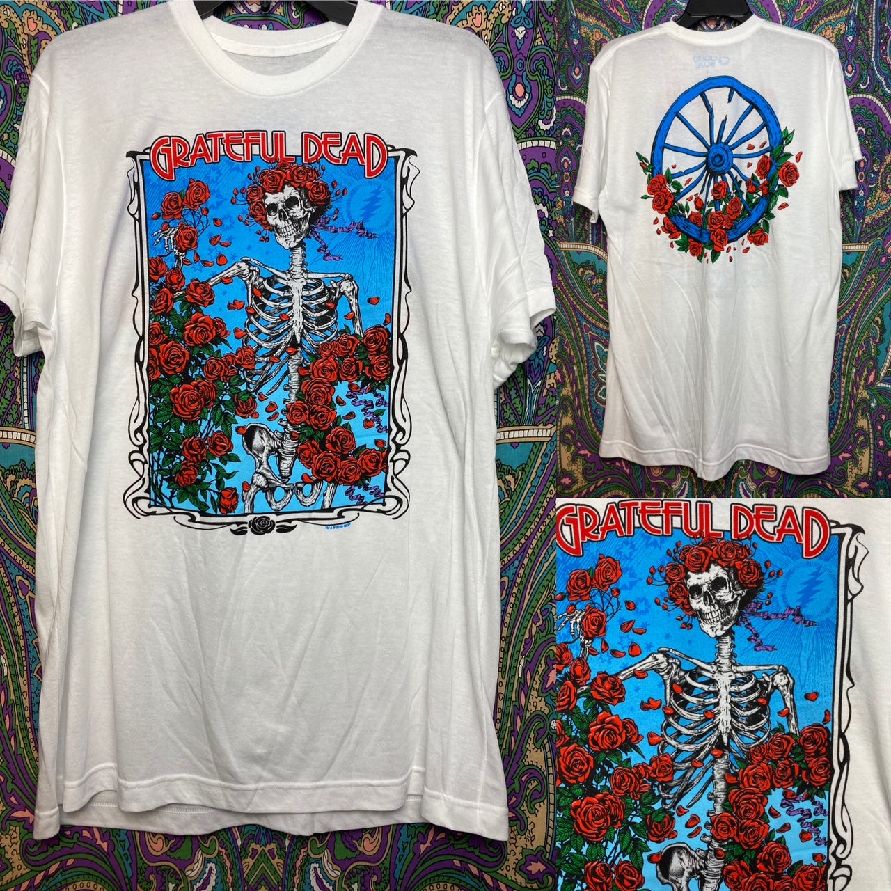 Grateful Dead 'Bertha Roses Wagon Wheel' Tee