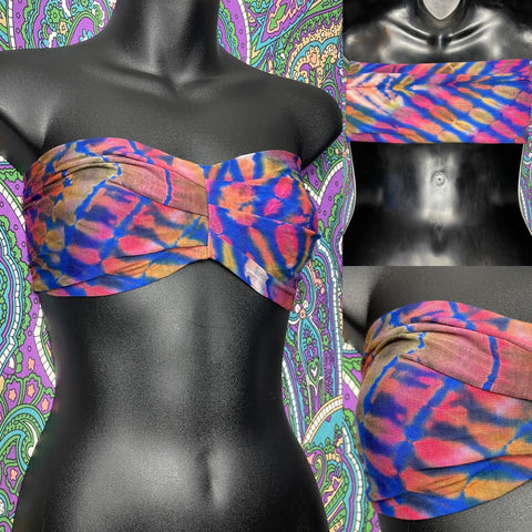 Tie dye Bandeau - Blue