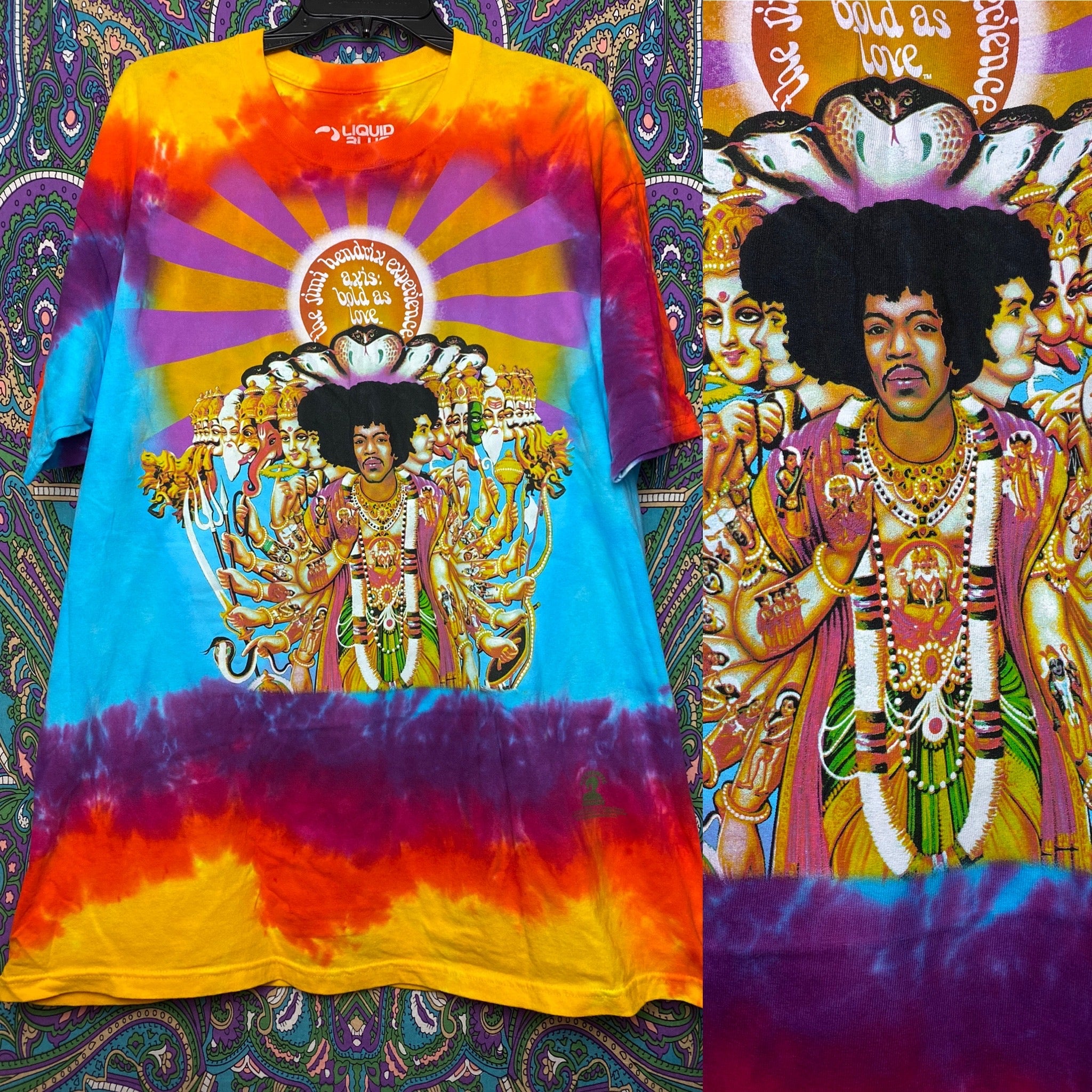 Jimi Hendrix 'Rainbow Tie Dye' Tee