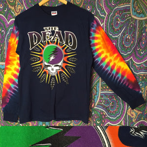 'The Dead' Rainbow Sleeve Stealie Long Sleeve Tee