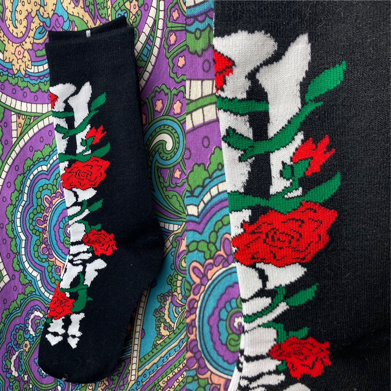 Grateful Dead 'Bones-N-Roses' Ladies Socks