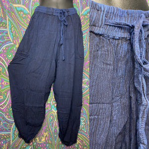 Navy Pocket Harem Pants