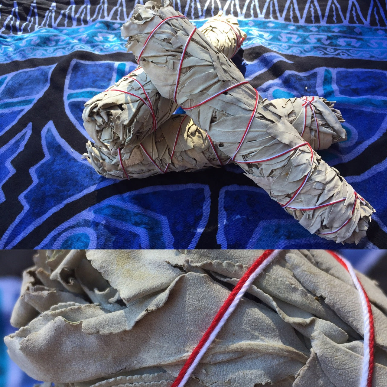 White Sage Jumbo Smudge Stick (9" and 6" Diameter) Salvia Apiana
