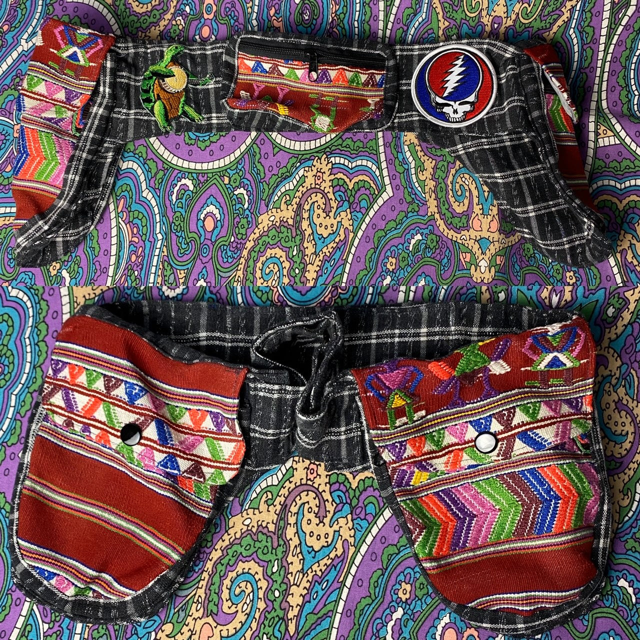 Grateful Dead patchy Woven Saddlebags (Style D)