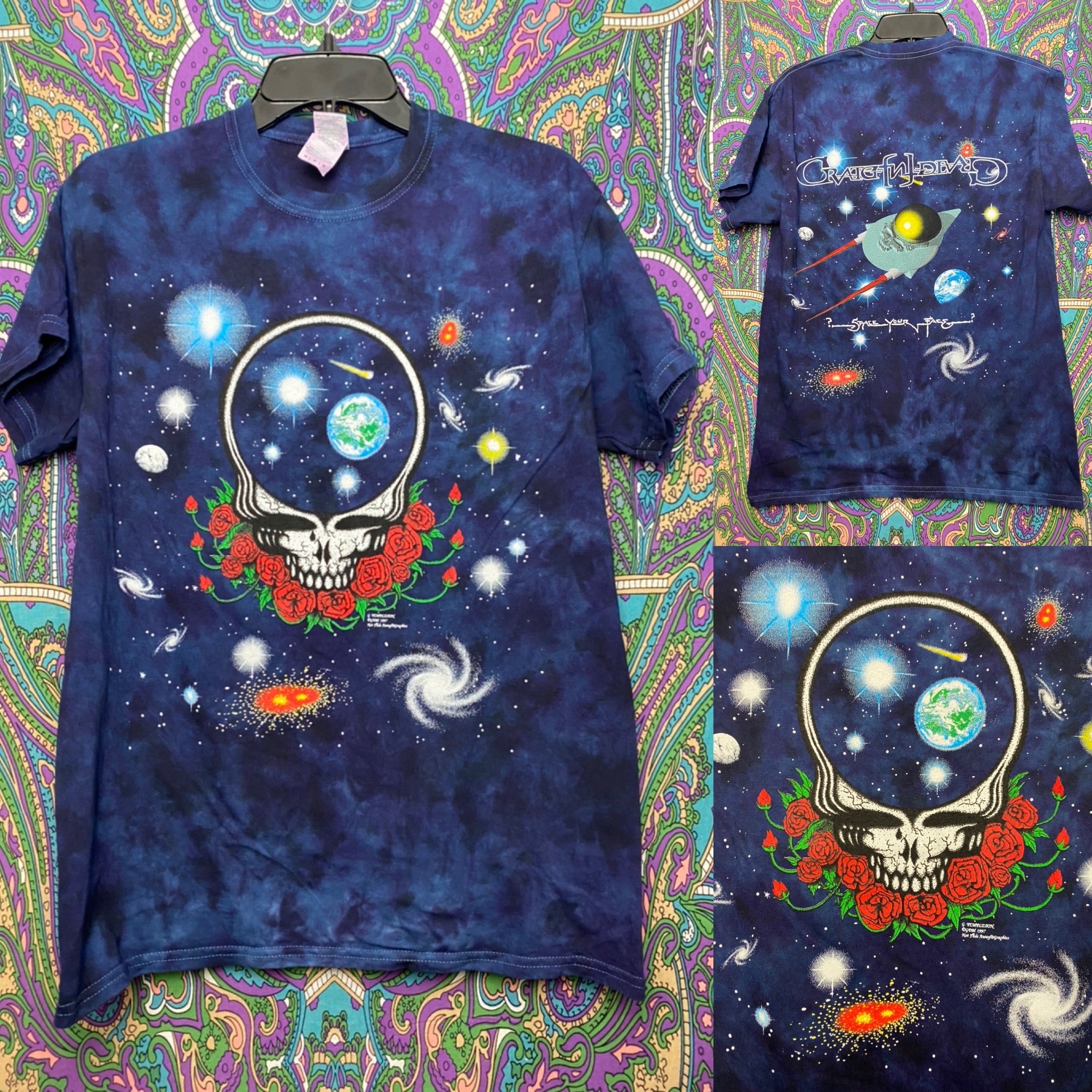 Grateful Dead 'Space your face dark' Tee