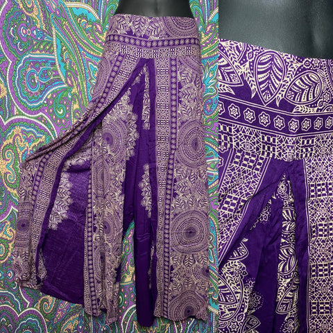 Purple Mandala Open Side Pants