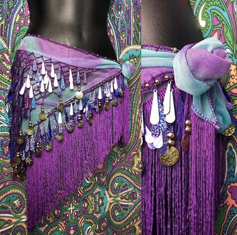 Purple ombre coin belt