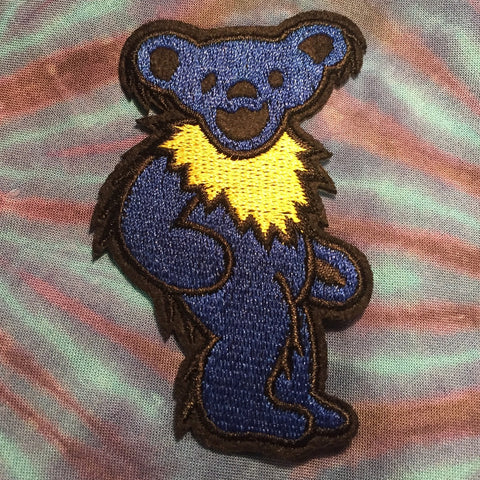 Blue Dancing Bear Patch 3"