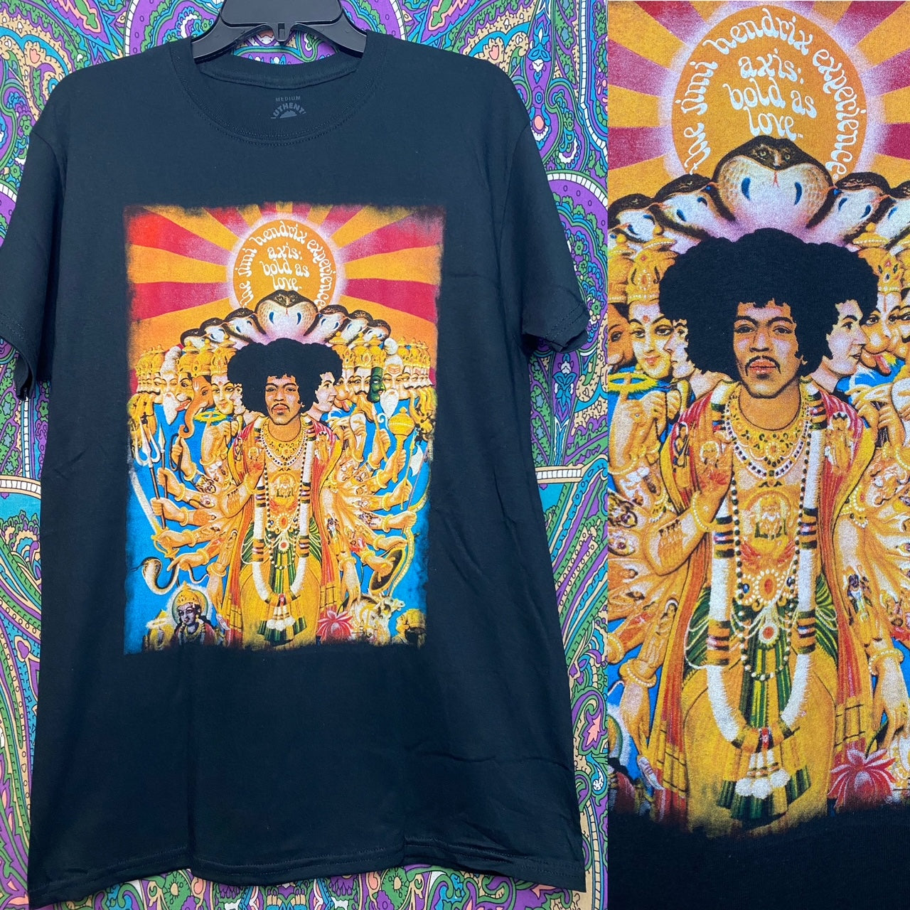 Jimi Hendrix 'Axis' Black Tee