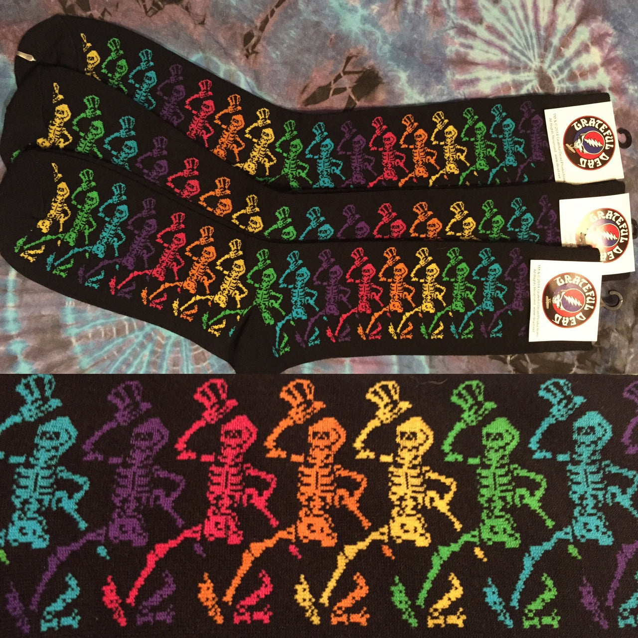 Grateful Dead 'Dancing Skeletons' Socks